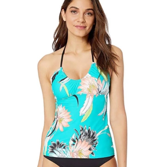 Trina Turk Other - Trina Turk- SMALL-Shangri La Floral Tankini Top Tropical Teal